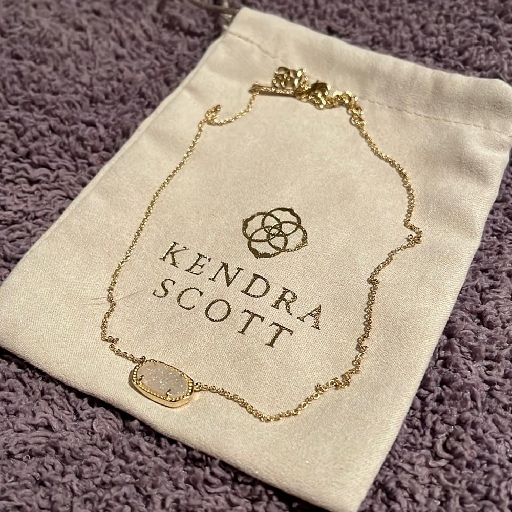 Kendra Scott gold druzy necklace